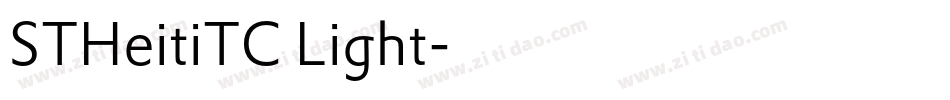 STHeitiTC Light字体转换